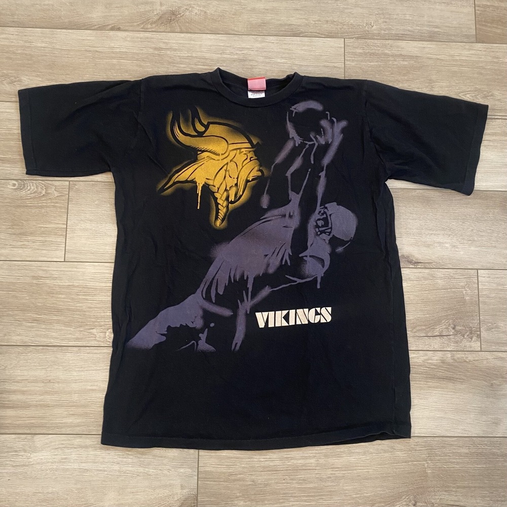 Vintage Minnesota Vikings T-Shirt Men's Size Tall XL NFL Football Sportswear Y2K